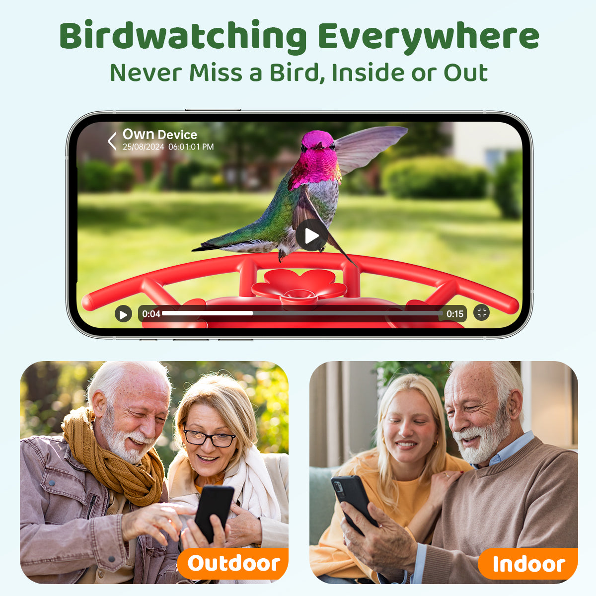 Humming Bird Feeder with Camera